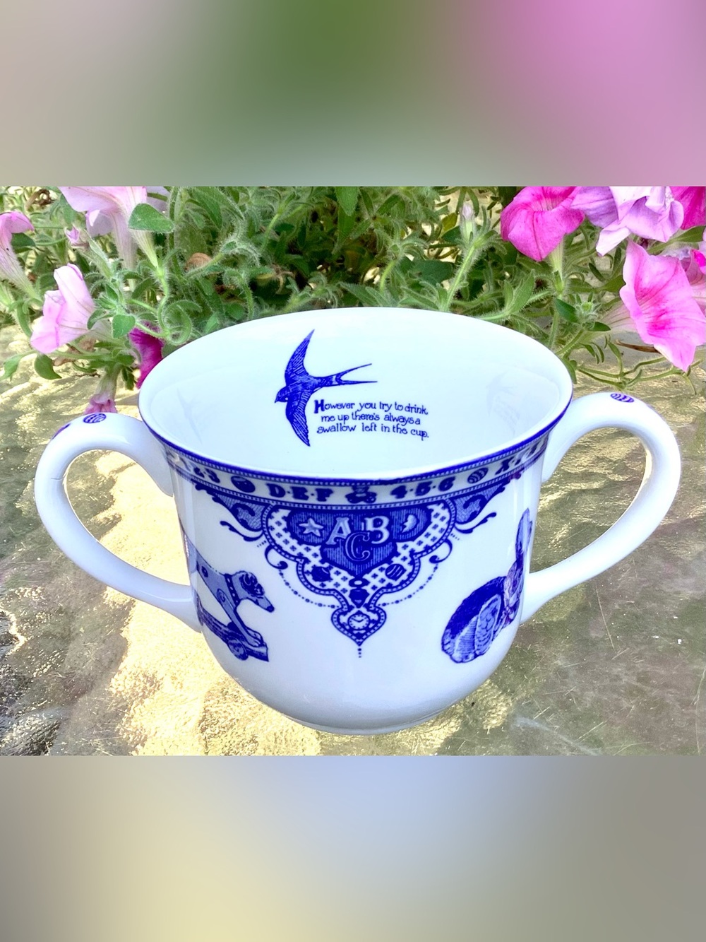 New Spode United Kingdom Edwardian Childhood Double Handled Childs cup mug w/box